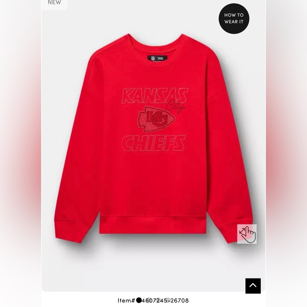 NFL Kansas City Chiefs Red Crewneck